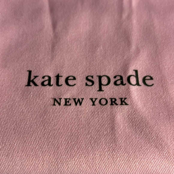 NWOT Extra Large Pink Kate Spade Dust Bag with Green Draw Strings - Picture 2 of 3